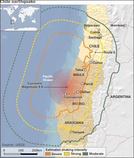 Động đất dữ dội ở Chile, sóng thần đe dọa Thái Bình Dương - 2