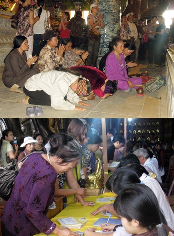 Chen chân dâng lễ trước xá lợi Phật tại chùa Bái Đính - 2