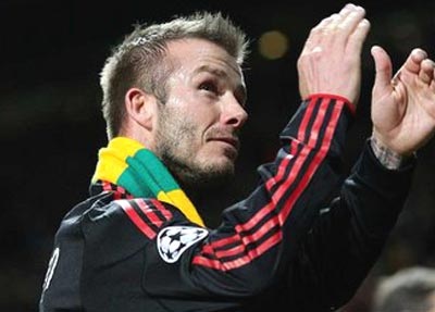 Beckham hy vọng MU vô địch Champions League - 1 Beckham hy vọng MU vô địch Champions League - 1