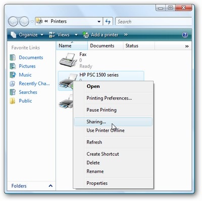 Chia sẻ máy in từ Windows XP/Vista với Windows 7 - 1 Chia sẻ máy in từ Windows XP/Vista với Windows 7 - 1