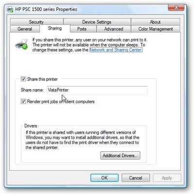 Chia sẻ máy in từ Windows XP/Vista với Windows 7 - 2