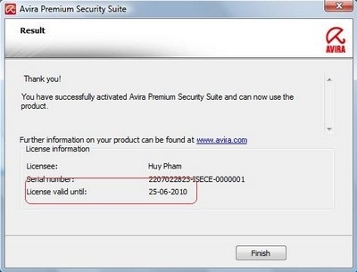 Thêm 4 tháng dùng miễn phí Avira Premium Security Suite 10 - 5 Thêm 4 tháng dùng miễn phí Avira Premium Security Suite 10 - 5