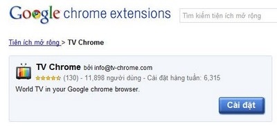 TV Chrome - Xem truyền hình trực tuyến trên Google Chrome - 1 TV Chrome - Xem truyền hình trực tuyến trên Google Chrome - 1