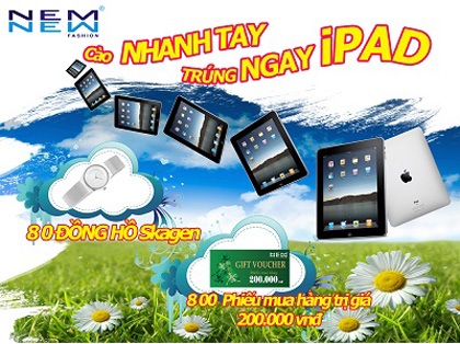 Thời trang NEM: “Cào nhanh tay - trúng ngay iPad”! - 1 Thời trang NEM: “Cào nhanh tay - trúng ngay iPad”! - 1