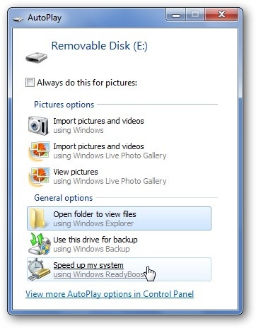 Biến USB và thẻ nhớ thành bộ nhớ RAM để tăng tốc PC - 1 Biến USB và thẻ nhớ thành bộ nhớ RAM để tăng tốc PC - 1