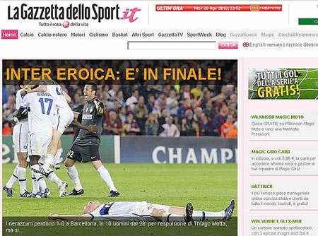 Báo giới Italia ca tụng thầy trò Jose Mourinho - 1