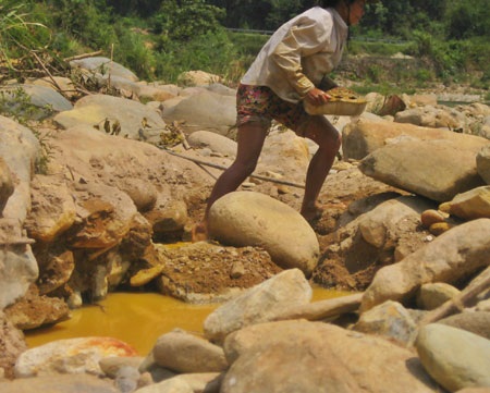 Dân đổ xô đãi vàng, đục khoét lòng sông - 2