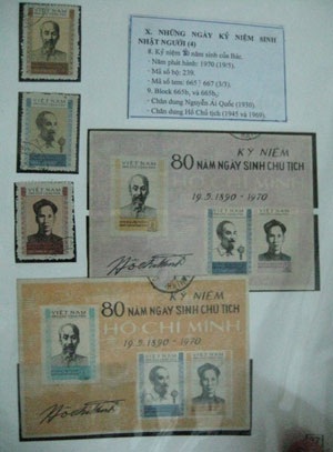 Hơn nửa thế kỉ đam mê sưu tầm tem về Bác - 2 Hơn nửa thế kỉ đam mê sưu tầm tem về Bác - 2