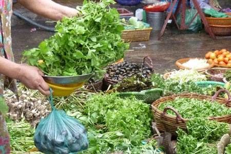 Nắng nóng - nước mát xuống đường, rau đồng lên giá  - 2