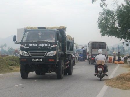 Vô tư biến quốc lộ thành sân phơi lúa - 3