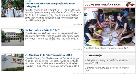 Dân trí ra mắt chuyên đề Tuyển sinh 2010 - 2 Dân trí ra mắt chuyên đề Tuyển sinh 2010 - 2