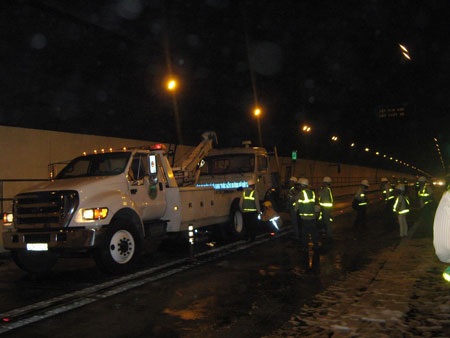 Diễn tập chữa cháy trong hầm đường bộ Hải Vân  - 1