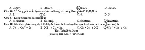 Gợi ý giải đề thi môn Hóa học tốt nghiệp THPT 2010 - 52 Gợi ý giải đề thi môn Hóa học tốt nghiệp THPT 2010 - 52