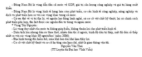 Gợi ý giải đề thi môn Địa lý tốt nghiệp THPT 2010 - 5 Gợi ý giải đề thi môn Địa lý tốt nghiệp THPT 2010 - 5