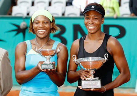 Chị em nhà Williams vô địch đôi nữ tại Roland Garros - 1 Chị em nhà Williams vô địch đôi nữ tại Roland Garros - 1