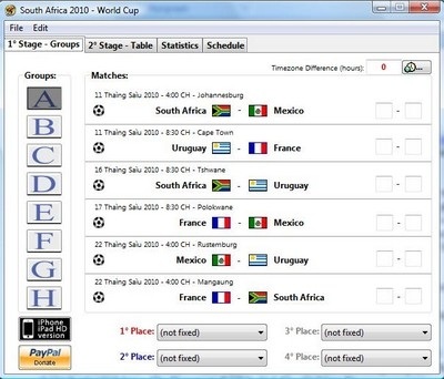 Theo dõi lịch thi đấu và tự động cập nhật kết quả World Cup 2010  - 3