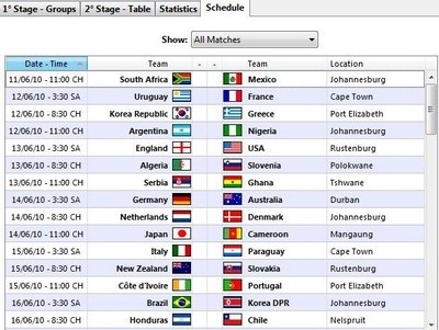 Theo dõi lịch thi đấu và tự động cập nhật kết quả World Cup 2010  - 4