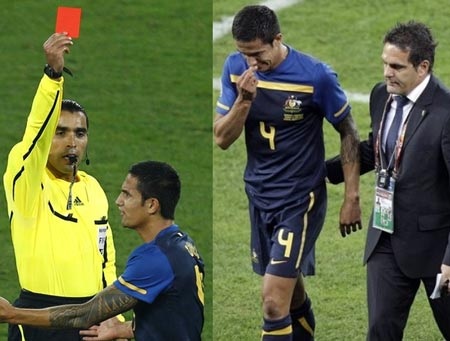 Tim Cahill bật khóc vì “ăn” thẻ đỏ trận gặp Đức - 1