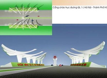 Cổng chào “mất lòng” giới kiến trúc Hà Nội - 1 Cổng chào “mất lòng” giới kiến trúc Hà Nội - 1