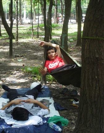 Phụ huynh, thí sinh "đặt lưng” nơi công viên  - 3