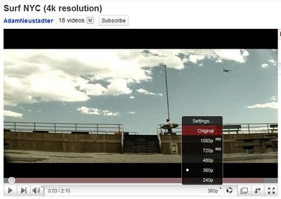 Youtube hỗ trợ video độ phân giải siêu nét - 1 Youtube hỗ trợ video độ phân giải siêu nét - 1