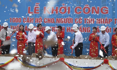 Khởi công 1.000 căn hộ thu nhập thấp tại KĐT Đặng Xá - 1 Khởi công 1.000 căn hộ thu nhập thấp tại KĐT Đặng Xá - 1