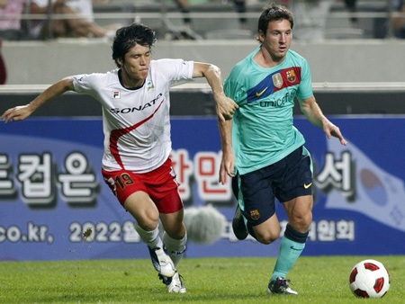 Messi lập cú đúp, Barca đè bẹp các ngôi sao Hàn Quốc - 3