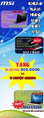 Chào năm học mới với MSI - 2 Chào năm học mới với MSI - 2
