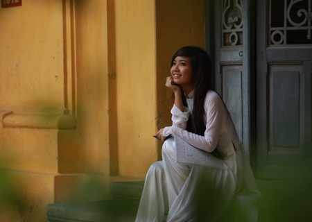 Nữ sinh Sư phạm Toán đẹp dịu dàng  - 1