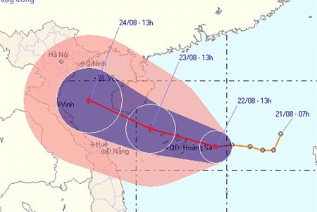 Áp thấp nhiệt đới thành bão hướng vào biển miền Trung và Bắc Bộ - 1 Áp thấp nhiệt đới thành bão hướng vào biển miền Trung và Bắc Bộ - 1