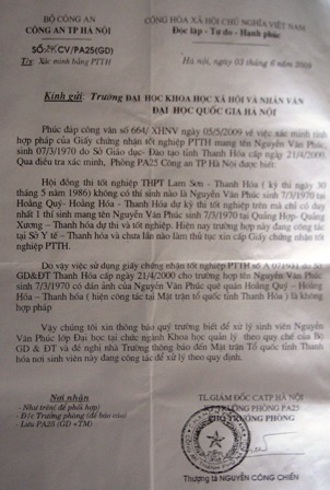 Thanh Hoá: Cán bộ UBMT Tổ quốc tỉnh dùng bằng giả - 2