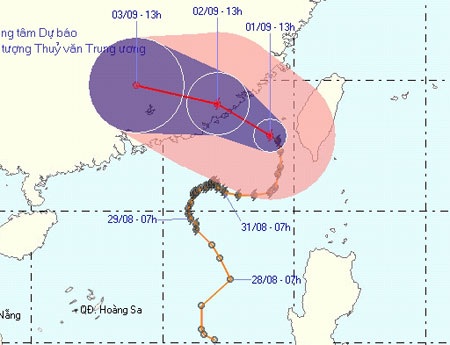 Cơn bão số 4 đang đi thẳng vào Trung Quốc - 1 Cơn bão số 4 đang đi thẳng vào Trung Quốc - 1