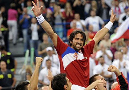 Serbia lọt vào chung kết Davis Cup 2010 - 2 Serbia lọt vào chung kết Davis Cup 2010 - 2