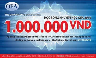 Học bổng Khuyến học OEA 2010 - 1 Học bổng Khuyến học OEA 2010 - 1