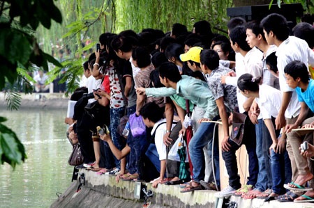 Cụ Rùa nổi đúng thời khắc khai mạc Đại lễ ngàn năm - 4