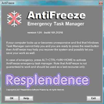 AntiFreeze - Giải pháp cứu trợ hiệu quả khi máy tính bị treo - 1 AntiFreeze - Giải pháp cứu trợ hiệu quả khi máy tính bị treo - 1