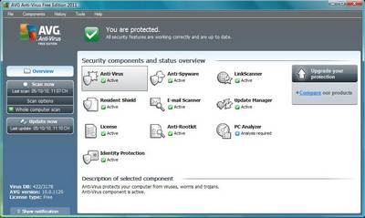 AVG Antivirus Free Edition 2011 - Bước tiến mới của AVG - 1 AVG Antivirus Free Edition 2011 - Bước tiến mới của AVG - 1