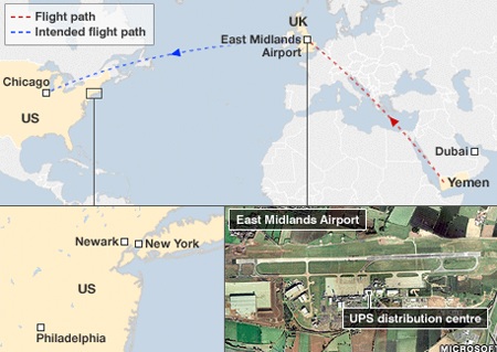 Phát hiện chất nổ trên 2 chuyến bay đi Mỹ - 4 Phát hiện chất nổ trên 2 chuyến bay đi Mỹ - 4