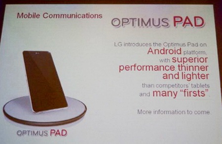 LG ra máy tính bảng Android Honeycomb đầu năm 2011 - 1 LG ra máy tính bảng Android Honeycomb đầu năm 2011 - 1