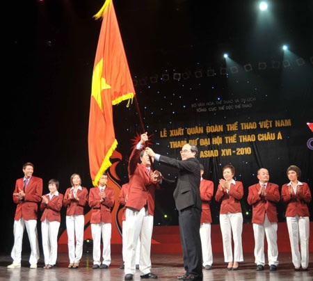 Đoàn thể thao Việt Nam tự tin bước vào Á vận hội - 1 Đoàn thể thao Việt Nam tự tin bước vào Á vận hội - 1