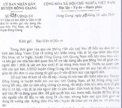 Tổng chi phí xây dựng cầu treo qua sông Pô Kô: 1.227.938.634 đồng - 2