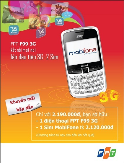 FPT F99 3G - Tặng sim "khủng" Mobifone - 1