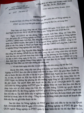 Vụ hồ Ba Cơi: Phải di dời các hộ dân trước Tết Tân Mão - 1 Vụ hồ Ba Cơi: Phải di dời các hộ dân trước Tết Tân Mão - 1