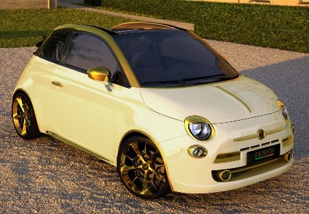 Đại gia Trung Quốc chơi trội với Fiat 500 mạ vàng - 1 Đại gia Trung Quốc chơi trội với Fiat 500 mạ vàng - 1
