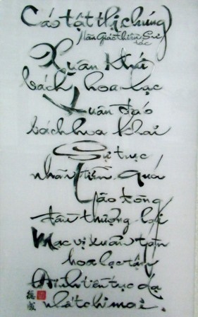 Ngắm bức tranh thêu thơ 14 thứ tiếng được đề xét kỷ lục Guinness VN - 2