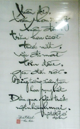 Ngắm bức tranh thêu thơ 14 thứ tiếng được đề xét kỷ lục Guinness VN - 3