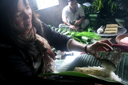 Khám phá “tuyệt chiêu” bánh tét làng Chuồn - 11