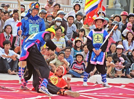 Xem những pha võ thuật độc đáo từ cờ người - 11