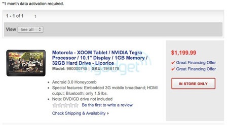 Best Buy bất ngờ “hét giá” Motorola Xoom tới 1.199 USD - 2 Best Buy bất ngờ “hét giá” Motorola Xoom tới 1.199 USD - 2