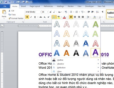 Microsoft Office Home và Student 2010: Bộ sản phẩm tiện ích cho người dùng - 2